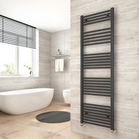 Heilmetz Straight Heated Towel Rail Bathroom Warmer Heating Radiator Anthracite 1600×500mm Suitable for 8m²