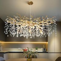 Kviflon lustre cristal doré branche 119 cm, 18 lampes K9