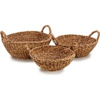 Panier rond en herbe de mer GOW, 3 pièces