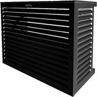DECOCLIM - Cache unité extérieure en aluminium noir foncé taille L - 23AL9005
