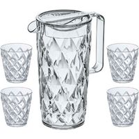 JARRA + 4 VASOS ACRILICO CRYSTAL SET - 4007535