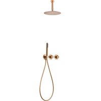 Conjunto ducha monomando empotrado Breda oro rosa cepillado