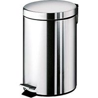 GEDY 27091300000 ARGENTA Papelera redonda 5 litros con pedal Cromo Brillo - ref: 27091300000