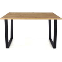 Texas Rectangular Dining Table with Black Metal Legs