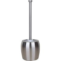 CCYKXA Toilet Brush, Stainless Steel Toilet Brush with Thick Double Layer Base Set, 360 Degree Cleaning, Creative Design (White)