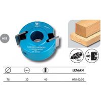 Leman – Porte-outils à profiler 78 mm – Pour bois massif – Changement des fers en hauteur 40 mm – Alésage 30 mm