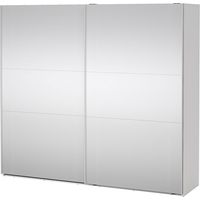 Como Schiebetürenschrank 2 Türen mit Spiegel 245x220cm weiß.