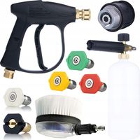 Rosfix Pistole 4350PS M22 Set – 300 bar 1/4" QC Schaumlanze 1L, 5 Düsen, Rotationsbürste