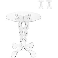 Table d'appoint rond 36 cm en plexiglas transparent Arabesco Small - Transparent