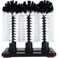moon Set of 3 Cleaning Brushes with Suction Cup for Glass Washing