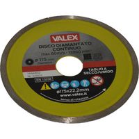 DISCO DIAMANTATO TAGLIA PIASTRELLE MARMO PER SMERIGLIATRICE ANGOLARE 115MM VALEX