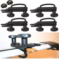4 PCS Roof Box Mounting U Bracket Car Van Mounting Fitting Kit, Universal Roof Box U-bolts Clamps with 8 Heavy Duty Lock Nuts, Roof Box Bracket Installation Accessory Kit