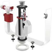 Kit de montaje con botón cromado doble para cisterna de cerámica