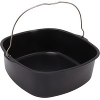 Plat à gâteau pour friteuse, accessoires en métal avec revêtement antiadhésif, plat à four, plat à gâteau, poêle à frire avec poignée, 20 cm