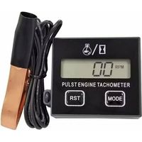 Tachymètre Inductif, Tachymètre Numérique 2 Temps, Compte-Tours Numérique Inductif pour Tronçonneuses, Tondeuses à Gazon et Motos, Batterie Remplaçable
