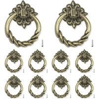10 Pieces Door Handle Drawer Pull Door Drawer Knob Bronze Cabinet Handle for Kitchen Furniture Cabinet Drawer Door
