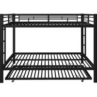 CAIziLit superposé métal noir 140x200cm enfant garde-corps sans matelas