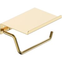 Exagonshop Portarotolo con mensola oro spazzolato Minimal