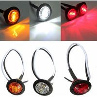 3 Pièces-3led Petits Feux Ronds Feux Latéraux De Camion Remorque Pick-Up Rv Dot Feux Arrière 3/4 Pouces