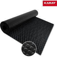 Gummimatte Flachnoppen Schwarz 150 x 250 cm
