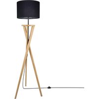 Paco Home lampada da terra led soggiorno paralume cilindrica rotonda studio sala giochi paralume di carta suggestiva semplice di alta qualità elegante chiaro monocolore beige bianco nero legno natural