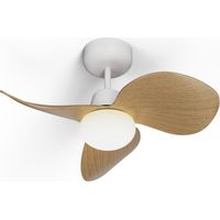 Ventilateur de plafond LED 6,5W Ø86cm blanc – Moteur DC silencieux <50dB – 6 vitesses – Éclairage réglable 3000/4000/6000K – Sulion