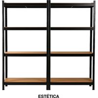 Estantería de garaje metálica robusta 160x160 cm: alta resistencia, modular, fácil de montar