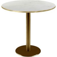 Table ronde Ø 70 cm Rome bistrot marbre translucide