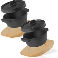 BBQ-Toro Mini Dutch Oven (2 pièces) Ø 11 cm - rond Pot de service en fonte