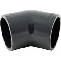 Coude 45° PVC femelle à coller Lot de 2 63mm Lot de 2