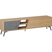 Mueble Tv Fiona 180 Cm Roble Gris