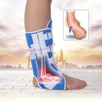 Orthèse de genou réglable avec sangle de cheville, attelle de soutien, sangle de maintien pour entorse, orthèse de pied L