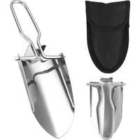 Pelle Pliante Multifonction en Acier Inoxydable, Mini Pelle de Jardinage et Camping, Compacte et Durable, pour Randonnée, Survie
