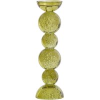 Grand bougeoir bulle Itinga vert olive 10x10x34cm