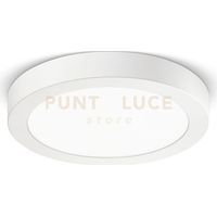 GFA762C- PLAFONIERA BIANCA TONDA A LED 3000K 1530LM 18W D.22,5CM