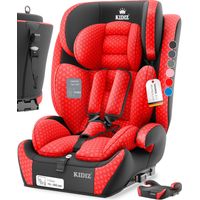 KIDIZ® seggiolino auto Triangle Premium guscio seggiolino auto 9 kg - 36 kg 1-12 anni gruppo 1/2/3 universale omologato secondo ECE R129/03 con Isofix rosso