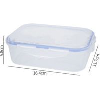 (16.4x11.7x5.8cm)1 pièce Boîte de rangement de fruits transparente micro-ondable, boîte de rangement en plastique, boîte de scellage étanche au réfrigérateur, boîte à déjeuner froide de scellage des a