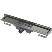 Alca - Canalina doccia Flexible 75 cm, con collare regolabile a parete, acciaio inox APZ4-750