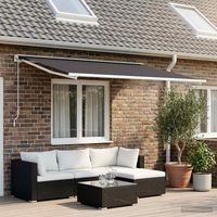 vidaXL Telo di ricambio per tenda da sole Antracite 300 x 200 cm