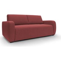 Duna Canapé lit convertible matelas 20 cm en tissu imperméable T03 215 cm (mat. 160x197) rouge