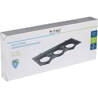Carcassa Plafoniera Da Incasso Orientabile Rettangolare Per 3 Posti Lampade Led AR111 Cornice Bianco SKU-3583