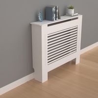 Unho – Cache radiateur horizontal blanc MDF – Dimensions 78x19x92cm – Empêche brûlures et noircissement des murs – Design moderne