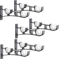 Stück robuste Metall-Gardinenstange, Gardinenstangenhalterung, Doppel-Gardinenstangenstangenhalter, Vorhanghalterung, Aluminium-Gardinenstangenhalterung, Gardinenstangenhalterung schwarz, AAFGVC