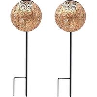 Lumisky Lampade da giardino solari in rame 45 cm set 2