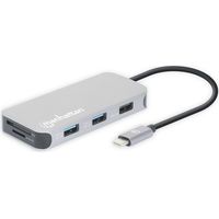 MANHATTAN USB-C 8-in-1 Dockingstation HDMI RJ45 3xUSB-A (130615)