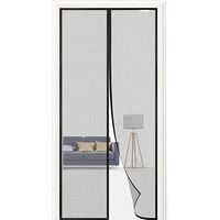 Porte Moustiquaire Magnétique, Porte Moustiquaire de Balcon, Pas de Perçage, Convient aux Portes de Balcon, Portes Fenêtres, Portes Patio, Noir, 95 x 210 cm