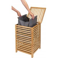 Panier à linge en bambou à un compartiment BAMBOU 40x40x60cm