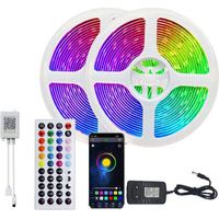 Ruban LED 15M (1 x 15M), Bande Led RGB Lumière Led Multicolore, avec Télécommande 44 Touches App, Synchroniser avec Musique, pour Décoration, Bar, Mariage, Chambre, Fête,1 PCS