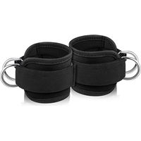 Ankle Straps - Adjustable Neoprene Padding - For Cable Machine Glute Kickbacks Leg Extensions Curls - Pair