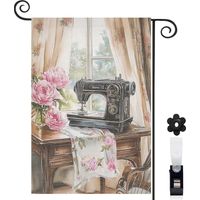 Drapeau de jardin extérieur décoration saisonnière toile épaisse double face 30 x 45 cm pour cour maison terrasse